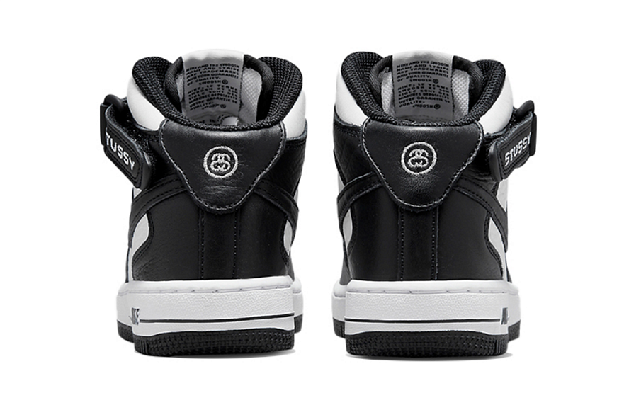 Фото № 4 с приближением к товару «‎Stussy Nike PS Air Force 1 Mid "Black and Light Bone"»