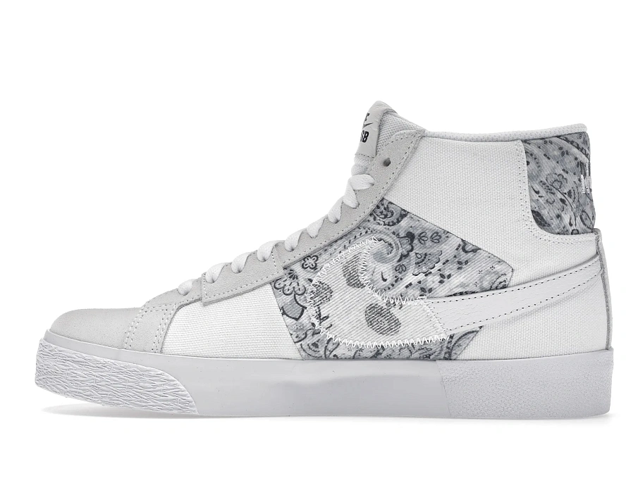Фото № 5 с приближением к товару «‎Nike SB Zoom Blazer Mid Premium Floral White Grey»