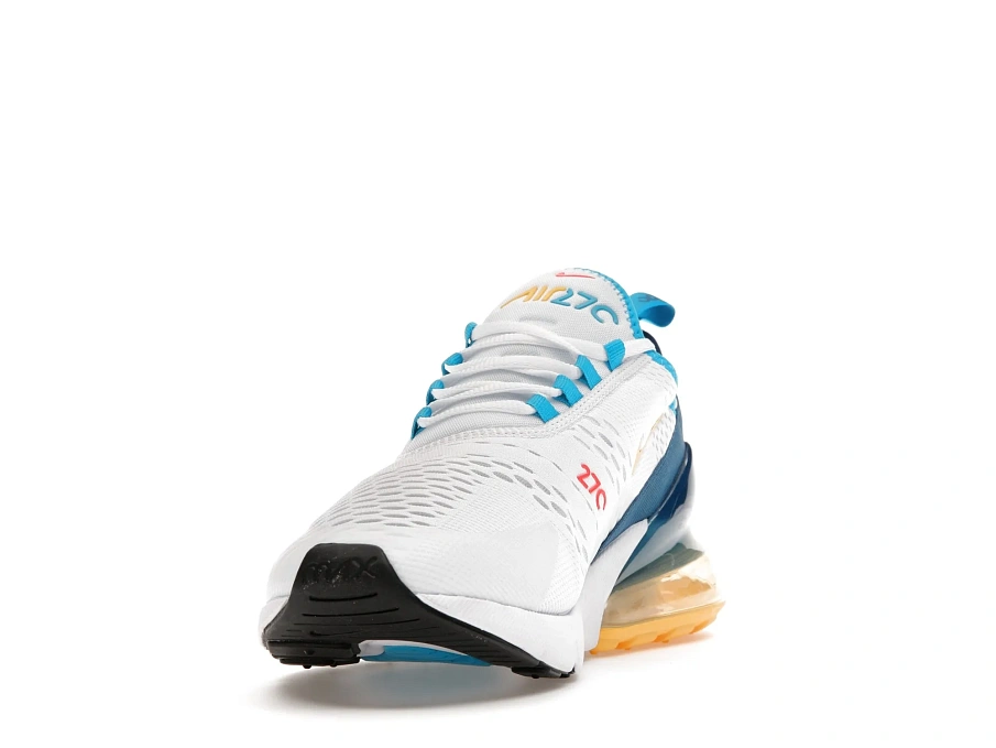 Фото № 4 с приближением к товару «‎Nike Air Max 270 White Industrial Blue Citron Pulse»