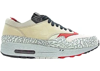 Фото № 1 с приближением к товару «‎Nike Air Max 1 NL Premium Elephant Print Neutral Grey Varsity Red (2005)»