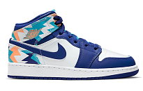 Фото № 2 с приближением к товару «‎Nike Air Jordan 1 Mid (GS) WhiteBlue»