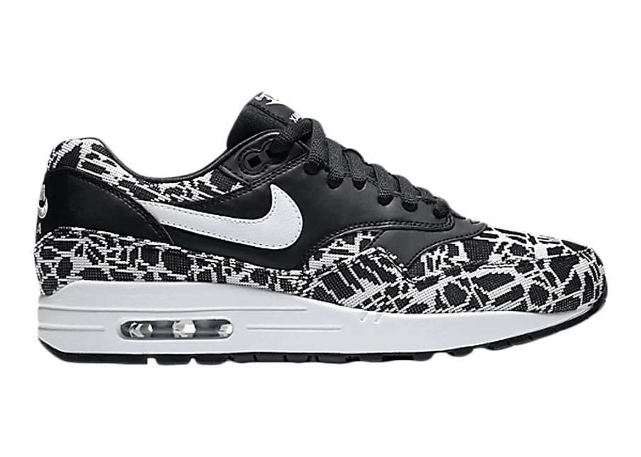 Фото № 1 с приближением к товару «‎Nike Air Max 1 Jacquard Black White Metallic Silver »
