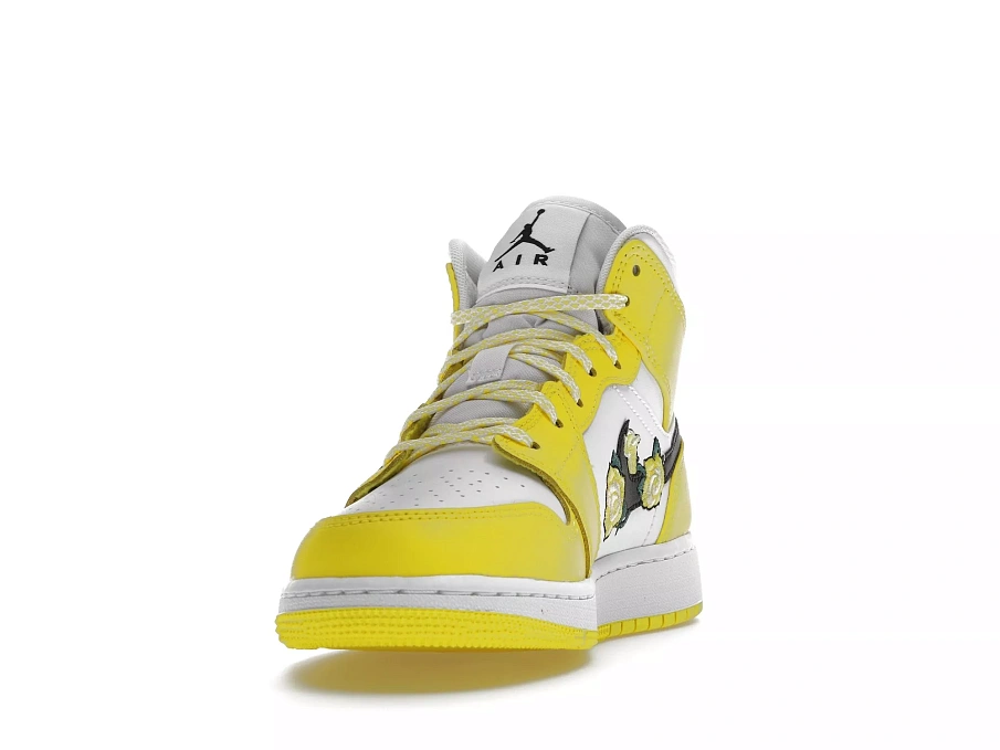 Фото № 6 с приближением к товару «‎Jordan 1 Mid Dynamic Yellow Floral »