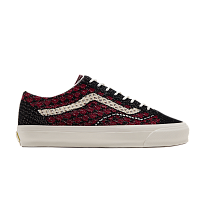 Фото № 1 с приближением к товару «‎Vans Premium Old Skool Knit Pack - Geo Check Bordeaux Red»