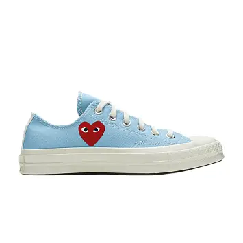 Comme des Garçons PLAY x Converse Chuck 70 Low Bright Blue - 1