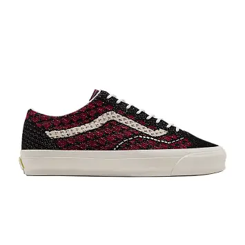 Vans Premium Old Skool Knit Pack - Geo Check Bordeaux Red - 1
