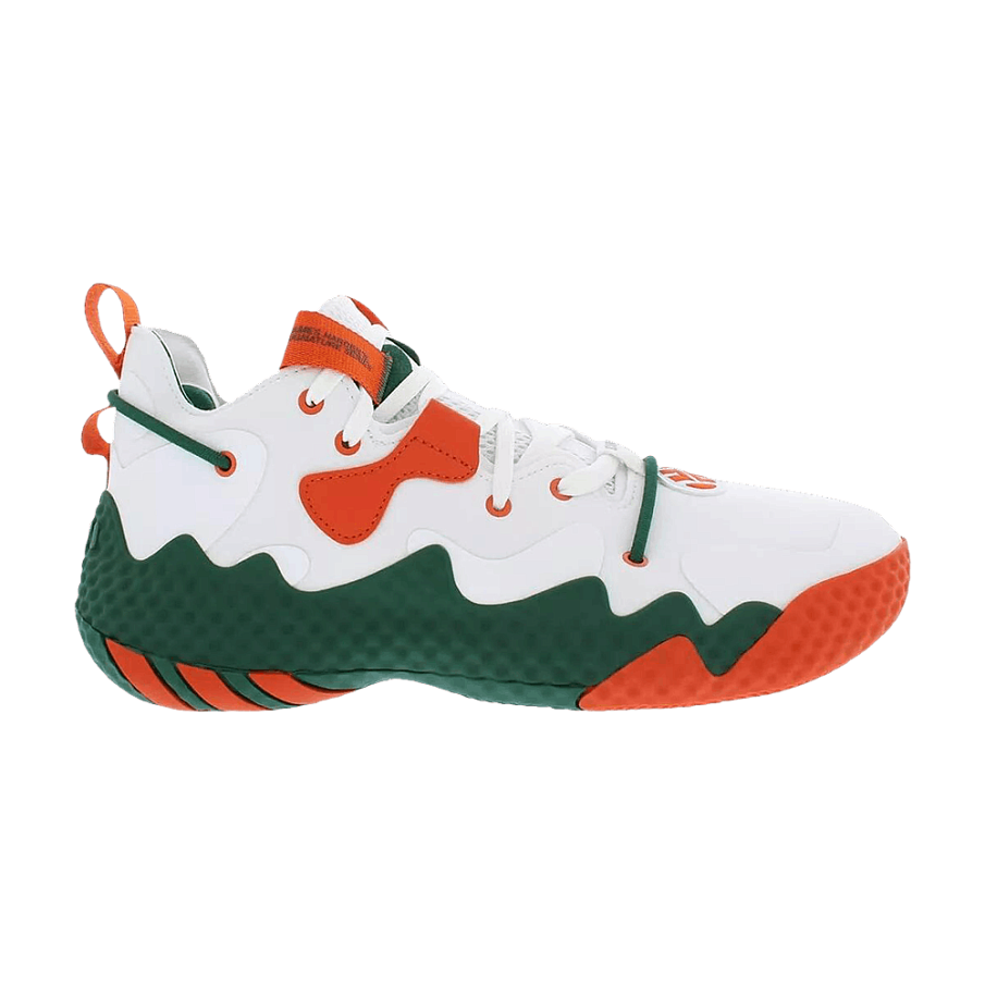 Фото № 1 с приближением к товару «‎adidas Harden Vol. 6 Miami Hurricanes PE (GX9190)»