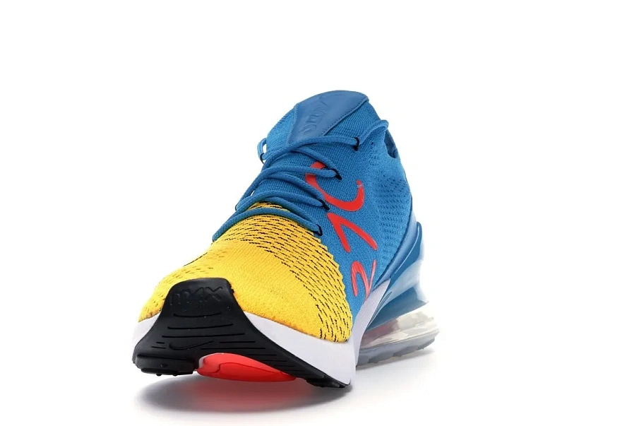 Фото № 2 с приближением к товару «‎Nike Air Max 270 Flyknit Laser Orange Blue Orbit»