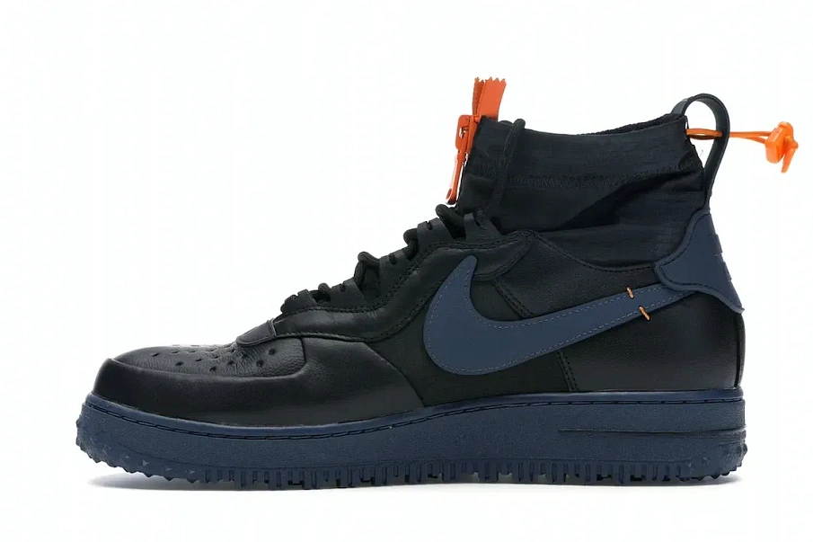 Фото № 3 с приближением к товару «‎Nike Air Force 1 Winter Gore-Tex Black Bright Ceramic Thunder Blue»