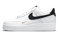 Фото № 1 с приближением к товару «‎Nike Air Force 1 Low 07 Essential White Black Gold Mini Swoosh»