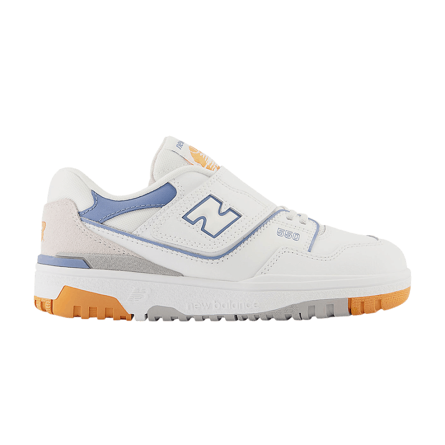 Фото № 1 с приближением к товару «‎New Balance 550 Bungee Lace Top Strap Little Kid White Mercury Blue»