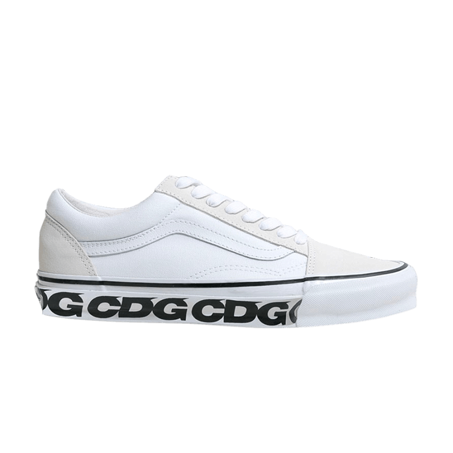 Фото № 1 с приближением к товару «‎Comme des Garçons x Vans OG Old Skool LX Sidewall - White»