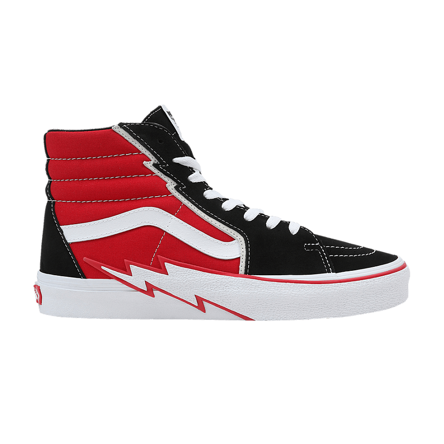 Фото № 1 с приближением к товару «‎Vans Sk8-Hi Bolt - Black Red»
