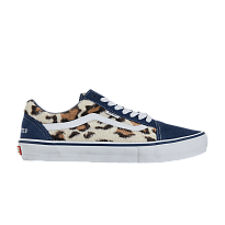 Фото № 1 с приближением к товару «‎Supreme x Vans Skate Old Skool Leopard Pack - Navy»