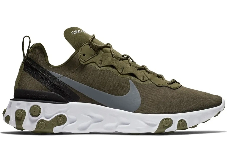 Фото № 1 с приближением к товару «‎Nike React Element 55 Medium Olive»