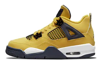 Nike Air Jordan 4 Retro (GS) Vintage Basketball shoes Tour Yellow - 1