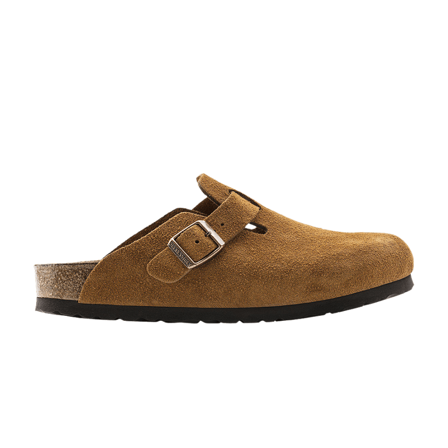 Фото № 1 с приближением к товару «‎Birkenstock Boston Soft Footbed Suede Leather Narrow Mink»