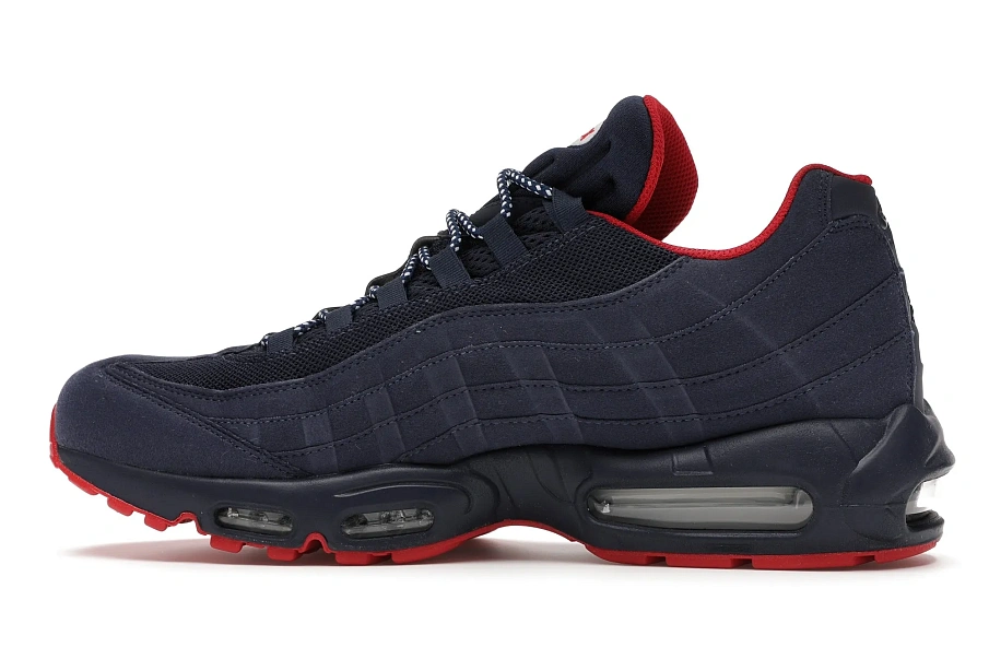 Фото № 5 с приближением к товару «‎Nike Air Max 95 Midnight Navy University Red»