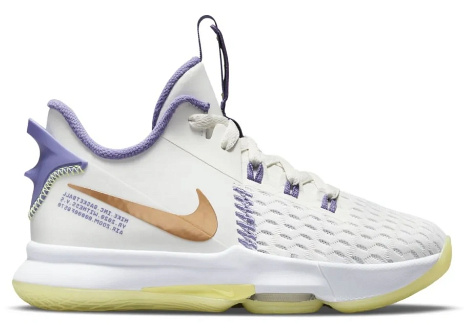 Фото № 1 с приближением к товару «‎Nike LeBron Witness 5 White Light Zitron »