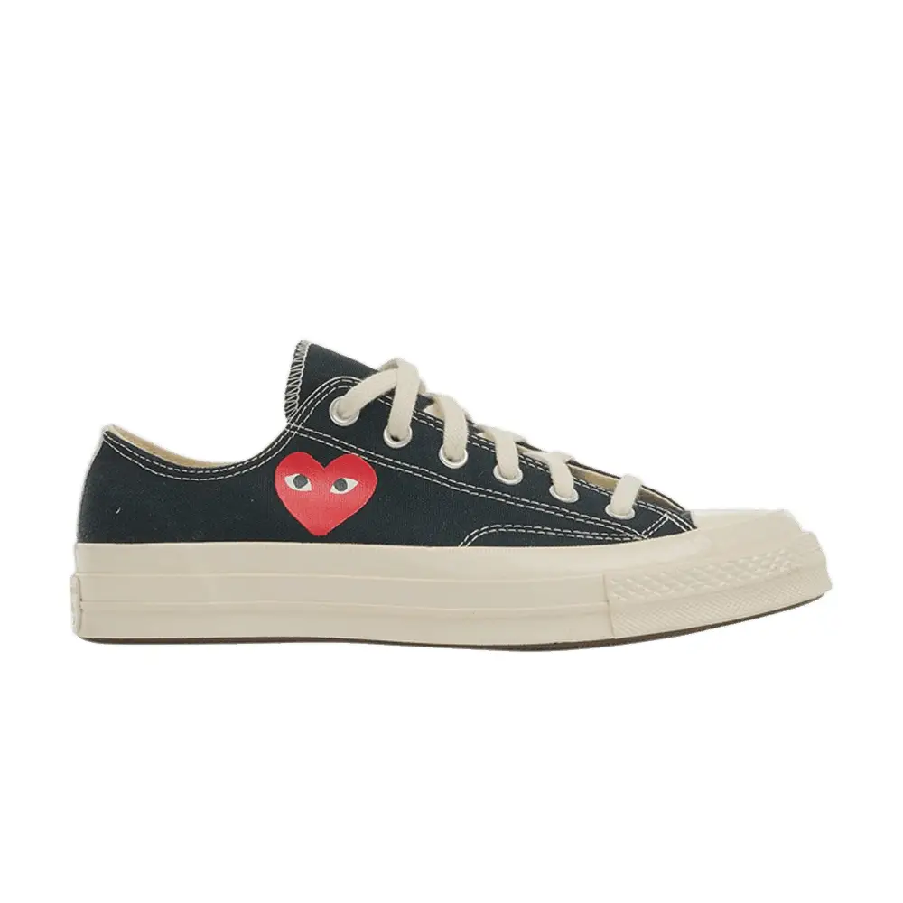 Comme des Garçons PLAY x Converse Chuck 70 Low Small Red Heart - Black - 1