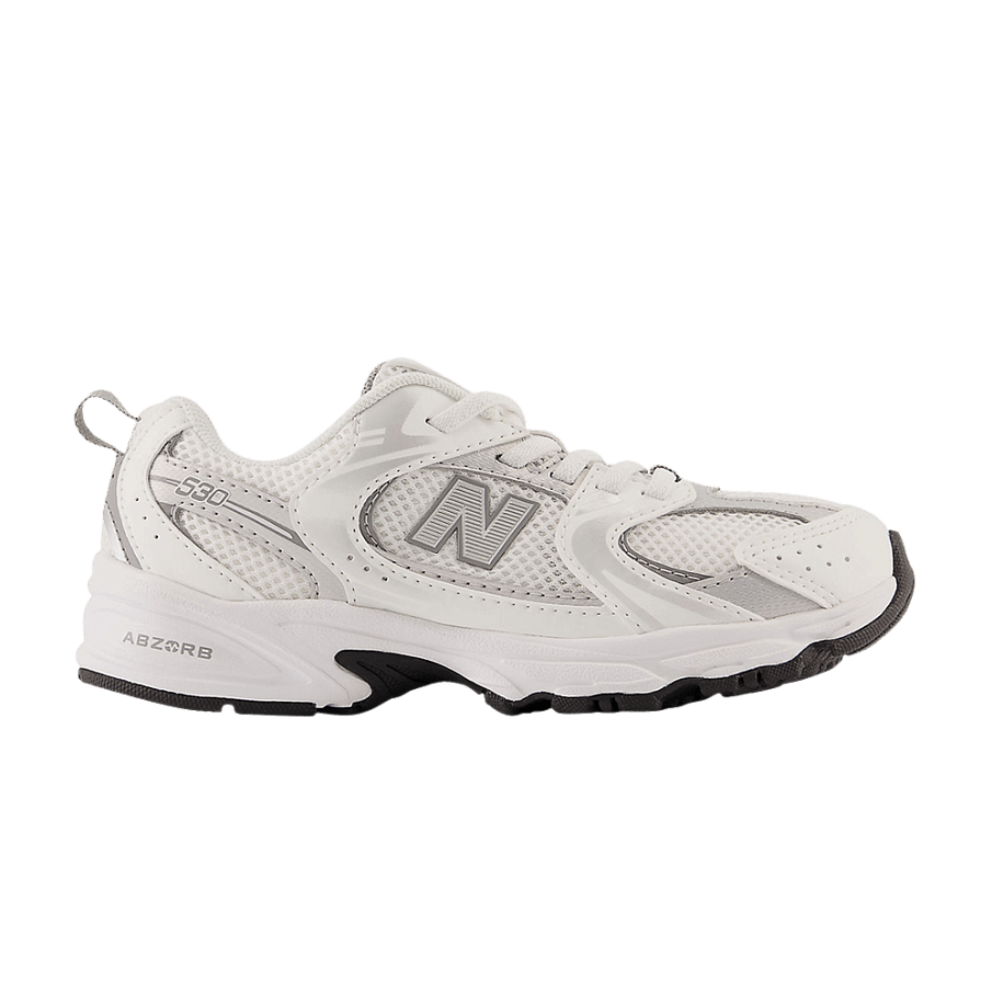 Фото № 1 с приближением к товару «‎New Balance 530 Little Kid White Silver»