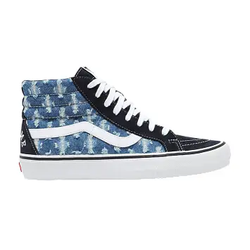 Supreme x Vans Sk8-Hi Blue Hole Punch Denim - 1