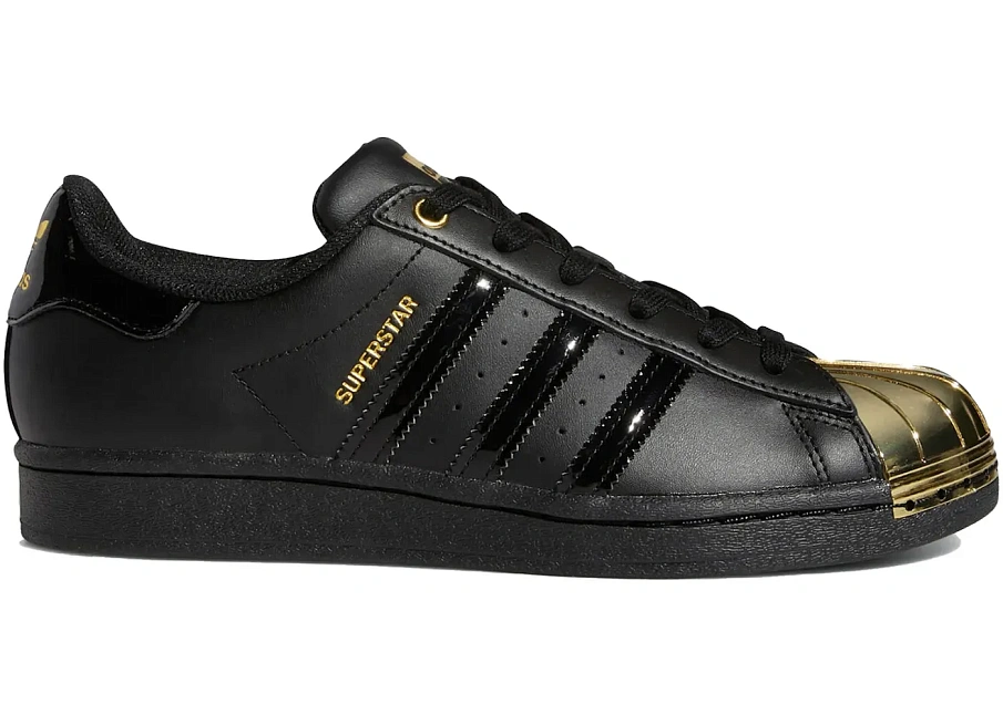 Фото № 1 с приближением к товару «‎adidas Superstar Metal Toe Black Gold Metallic »