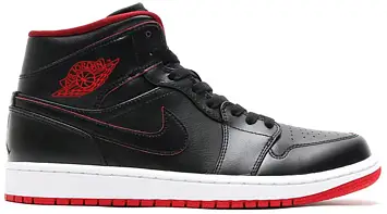 Jordan 1 Retro Mid Black Red White (554724-028)