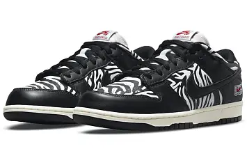 Quartersnacks x Nike SB Dunk Low " Zebra" BlackWhite - 4