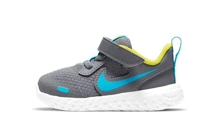 Фото № 1 с приближением к товару «‎Nike (TD) Revolution 5 GreyBlueYellow»