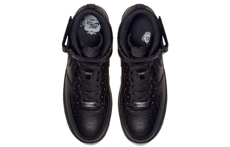 Фото № 4 с приближением к товару «‎Nike Air Force 1 Mid Black (2016)»