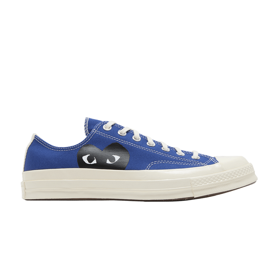 Фото № 1 с приближением к товару «‎Comme des Garçons PLAY x Converse Chuck 70 Low Blue Quartz 2023»