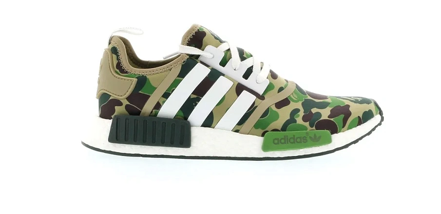 Фото № 1 с приближением к товару «‎adidas NMD R1 Bape Olive Camo»