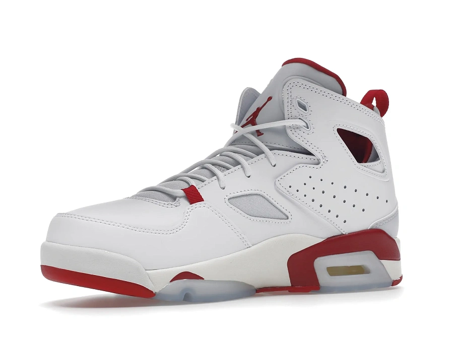 Фото № 4 с приближением к товару «‎Jordan Flight Club 91 White Pure Platinum Sail Mystic Hibiscus»