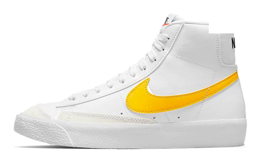 Фото № 1 с приближением к товару «‎Nike Blazer Mid '77 (GS) Mid-Top Sneakers WhiteYellowBrown»