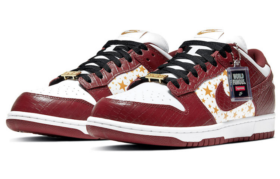 Фото № 3 с приближением к товару «‎Supreme x Nike SB Dunk Low WhiteGoldBrown»