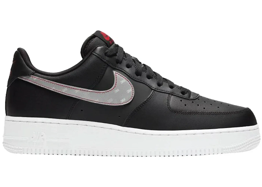 Фото № 1 с приближением к товару «‎Nike Air Force 1 Low 3M Swoosh Black»