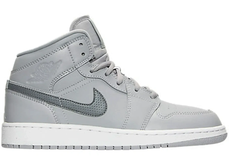 Фото № 1 с приближением к товару «‎Jordan 1 Retro Mid Wolf Grey Cool Grey »
