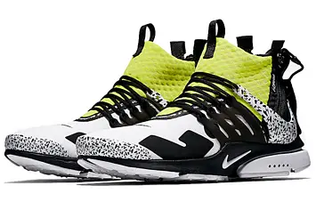 Acronym X Nike Air Presto Mid Presto Sports Casual Shoes Dynamic Yellow - 4