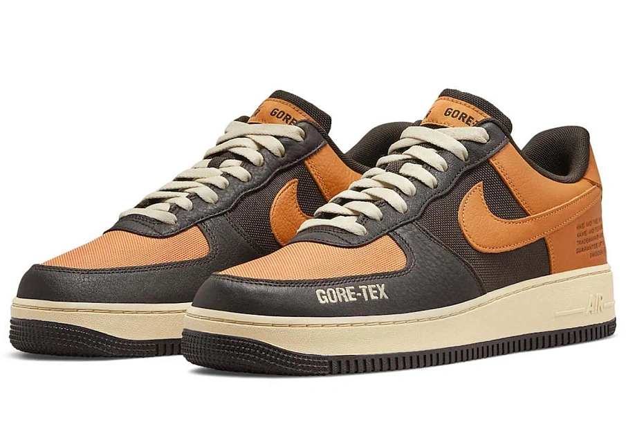 Фото № 1 с приближением к товару «‎Nike Air Force 1 Low Gore-Tex Brown Orange»
