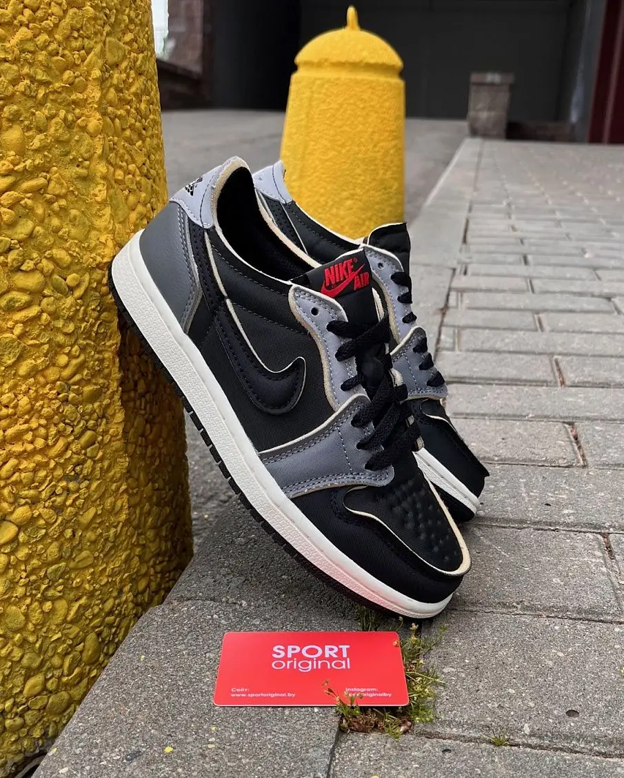 Фото № 1 с приближением к товару «‎Air Jordan 1 Low OG EX Black Smoke Grey (DV0982-006)»