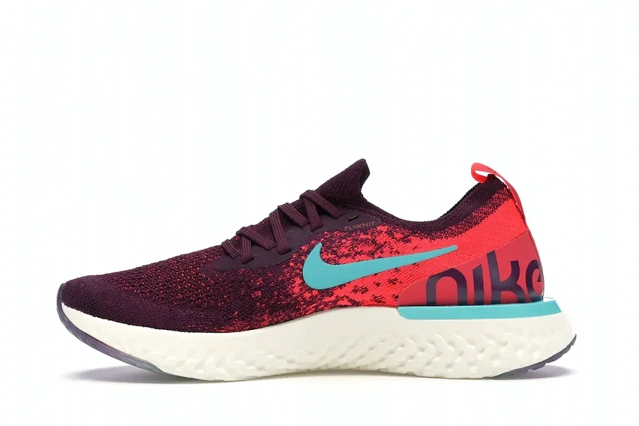Фото № 3 с приближением к товару «‎Nike Epic React Flyknit Bordeaux Hyper Jade »
