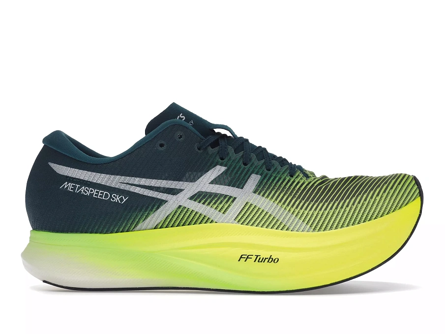 Фото № 1 с приближением к товару «‎ASICS Metaspeed Sky+ Velvet Pine Safety Yellow»