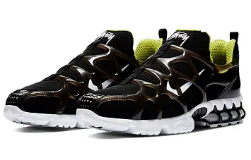 Stussy X Nike Air Zoom Spiridon Kk Running Shoes BlackWhite-Bright Cactus - 3