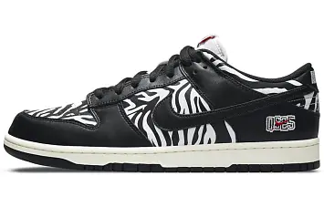 Quartersnacks x Nike SB Dunk Low " Zebra" BlackWhite - 1