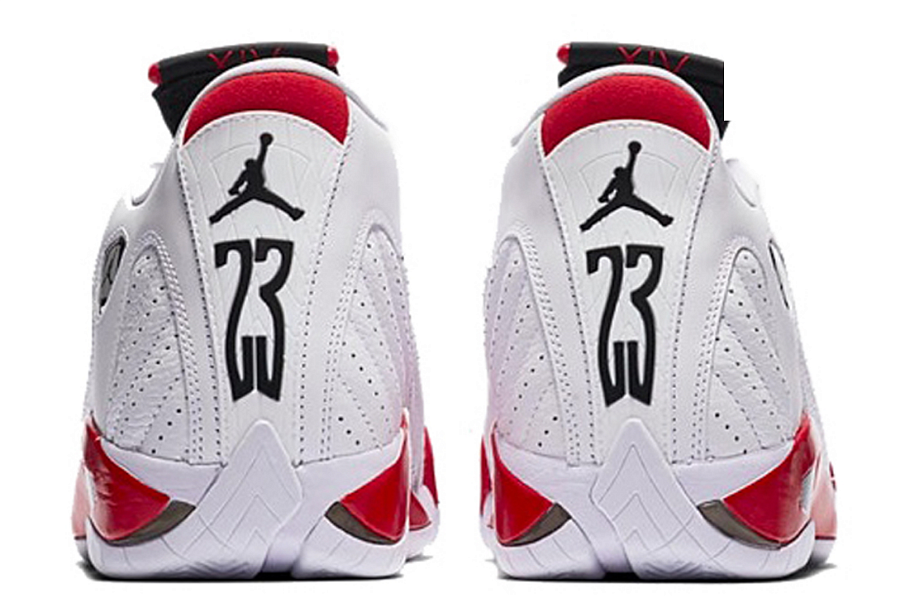 Фото № 4 с приближением к товару «‎Nike Air Jordan 14 Retro Rip Hamilton Candy Cane»