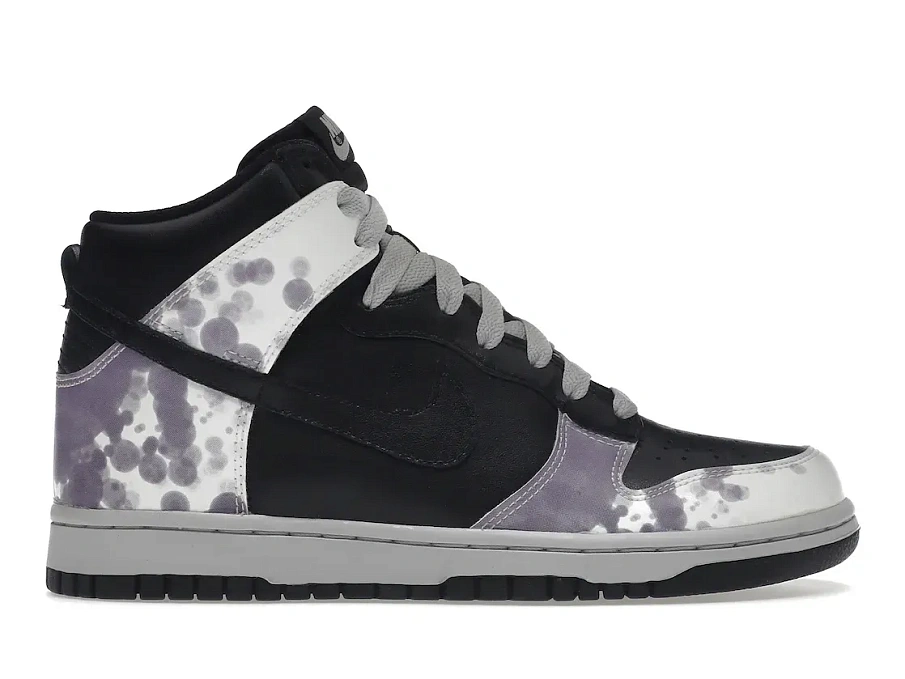 Фото № 1 с приближением к товару «‎Nike Dunk High Splatter Black White Purple »