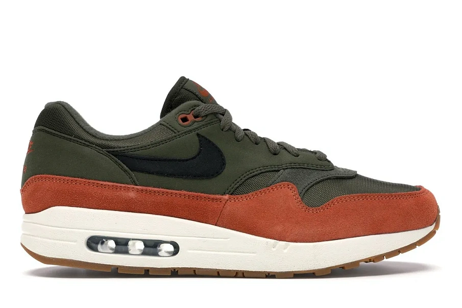 Фото № 1 с приближением к товару «‎Nike Air Max 1 Olive Canvas Dark Russet»