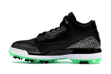 Jordan 3 Retro Golf Black Green Glow - 5