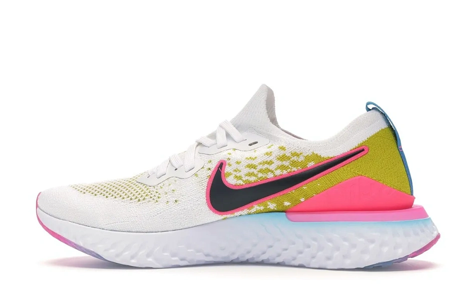 Фото № 5 с приближением к товару «‎Nike Epic React Flynit 1 White Pink Blast Citron»